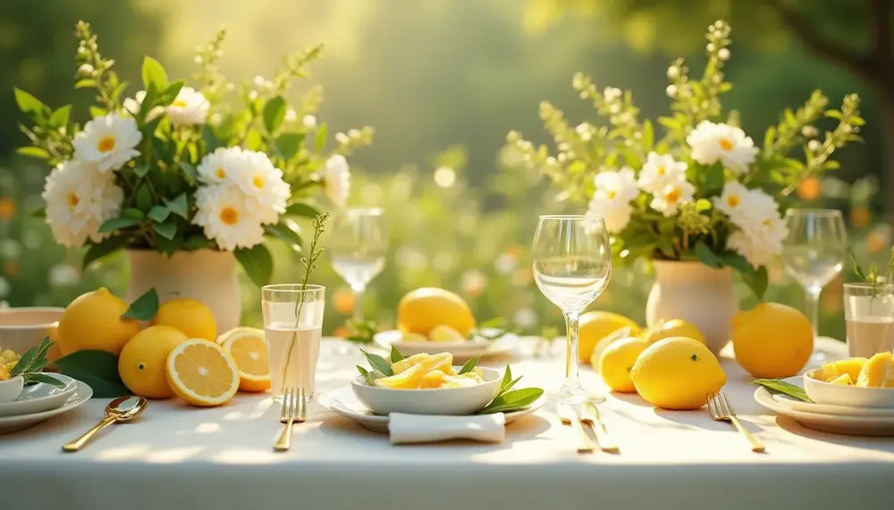 Frische Fruchtigkeit: Hochzeitsdeko mit Zitronen für eine sommerliche Atmosphäre