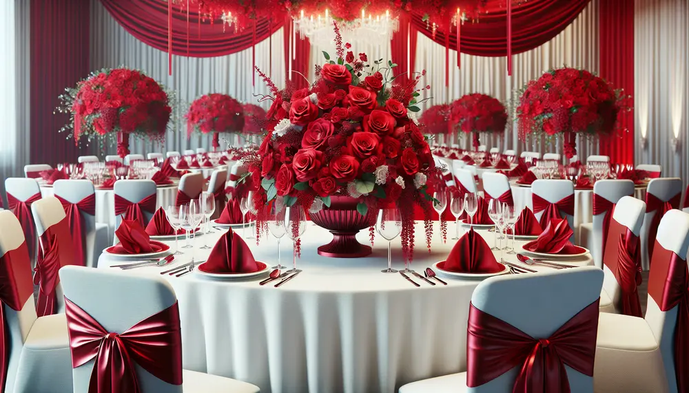 Leidenschaftliche Akzente: Hochzeitsdeko in Rot